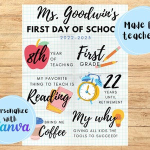 Canva template teacher back to school