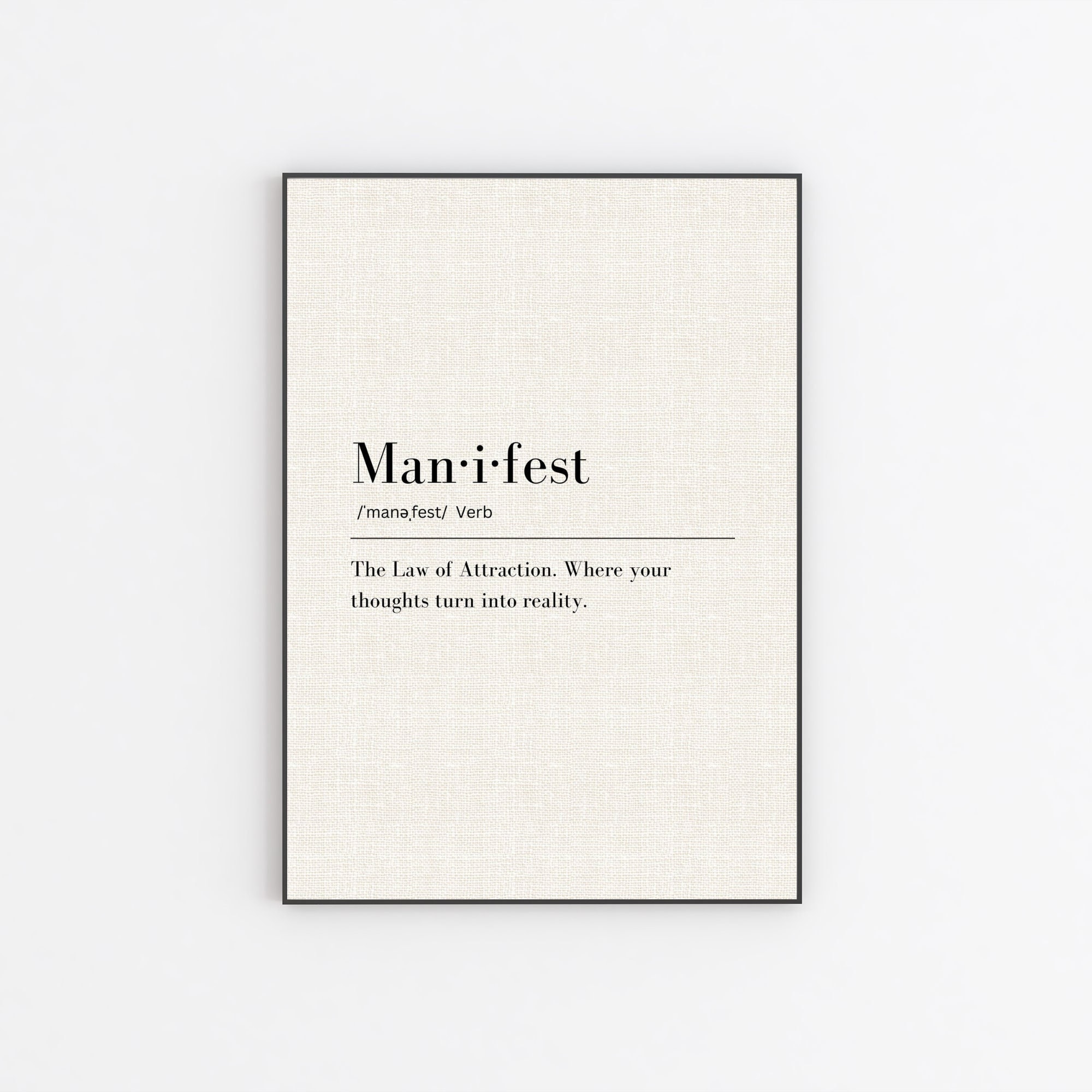 MANIFEST Definition Poster Definition Poster Manifesting Etsy