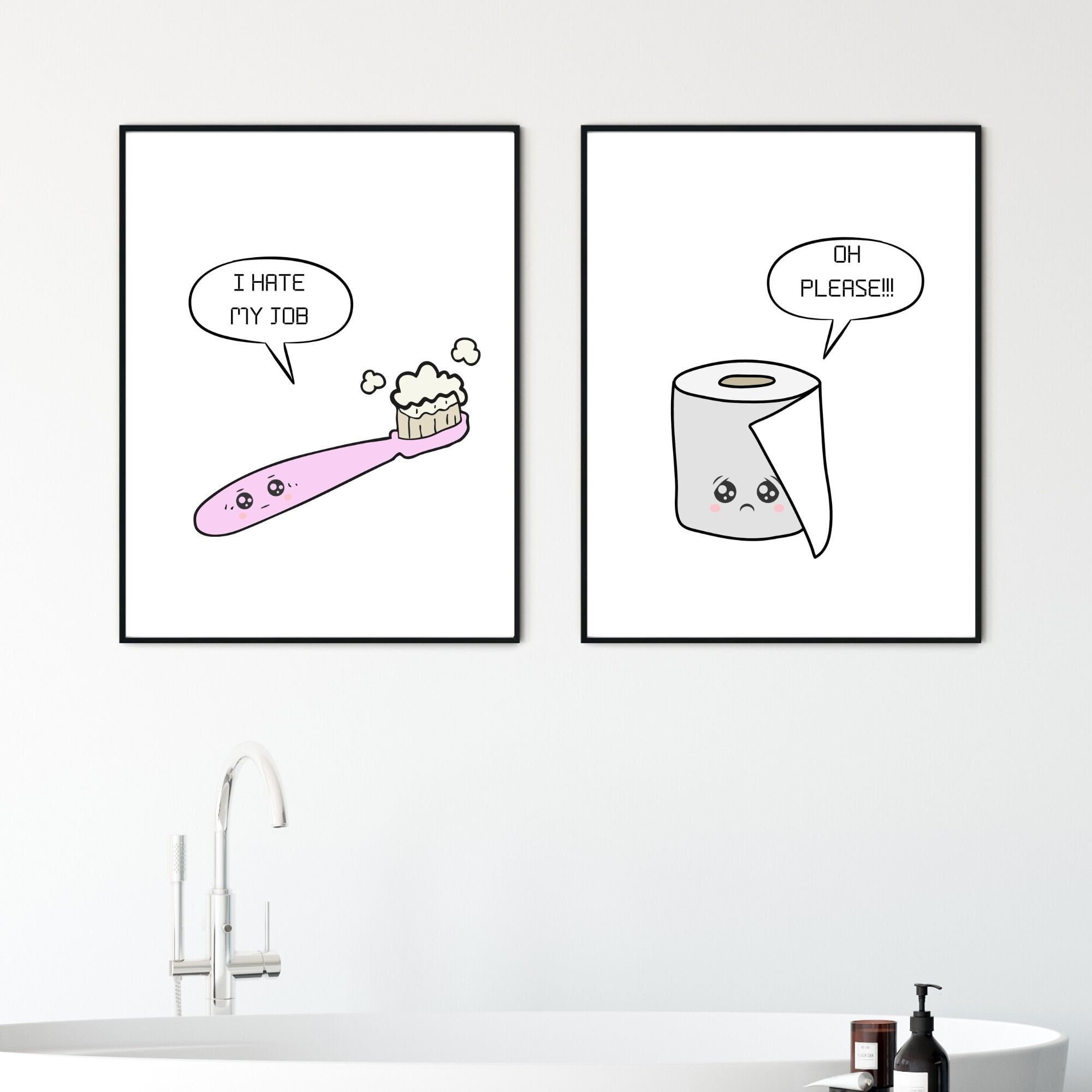 I Hate My Boss Funny Toothbrush And Toilet Paper Diamond Painting New 2022  Diamond Embroidery Art Mosaic Picture Home Decor - AliExpress