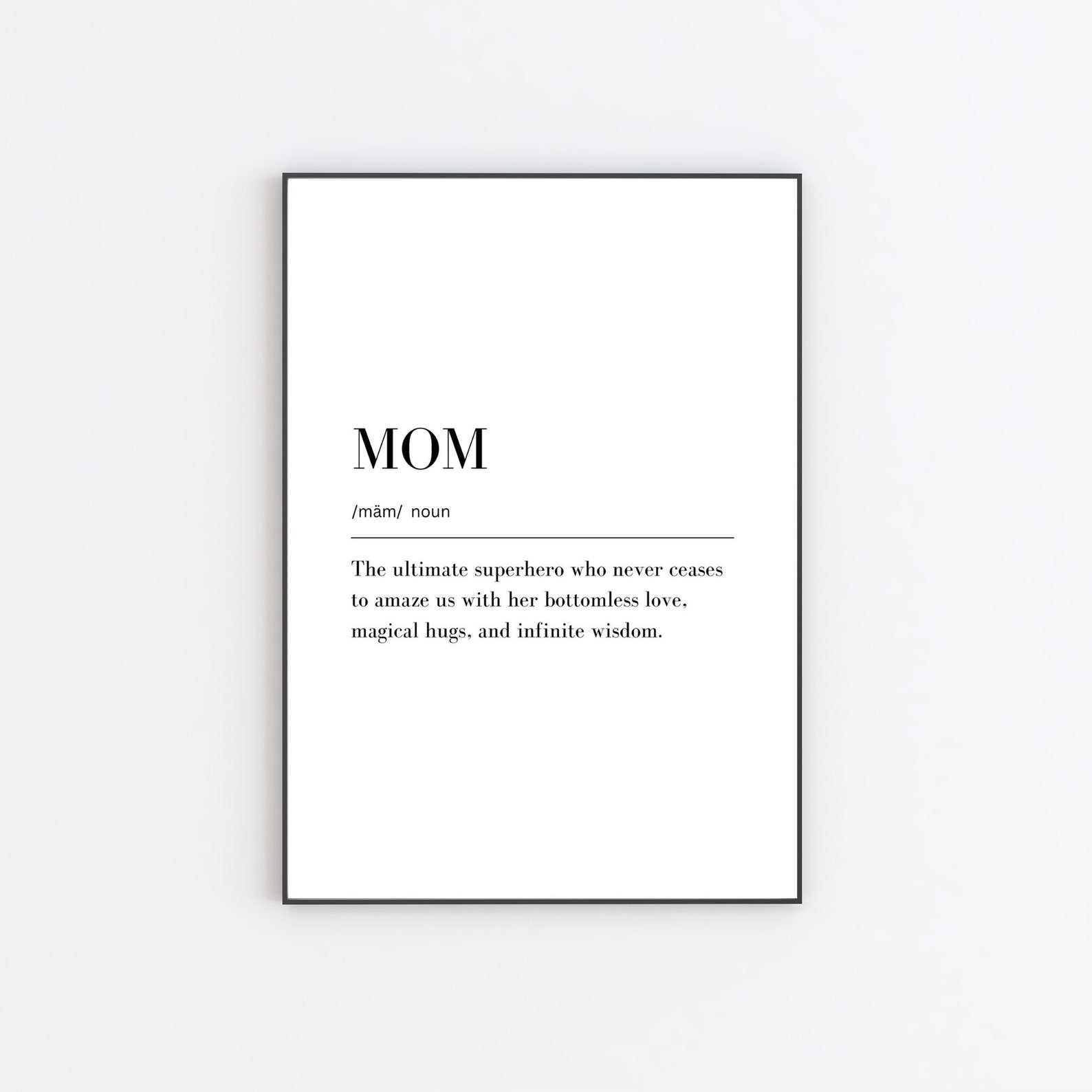 MOM Definition, Printable Wall Art, Mothers Day Gift, Mom Wall Art