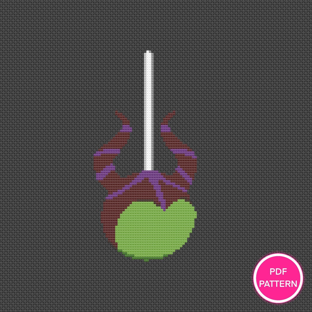 Maleficent Candy Apple Cross Stitch Pattern Digital Art Cross Stitch ...