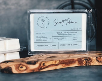Masculine Collection | Soy Wax Melts: Choose Your Scent, Natural Home Fragrance