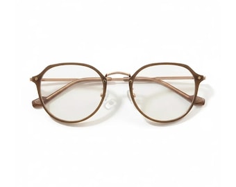 Retro Plastic Titanium Eyeglass Frame - Unisex Optical Prescription Glasses