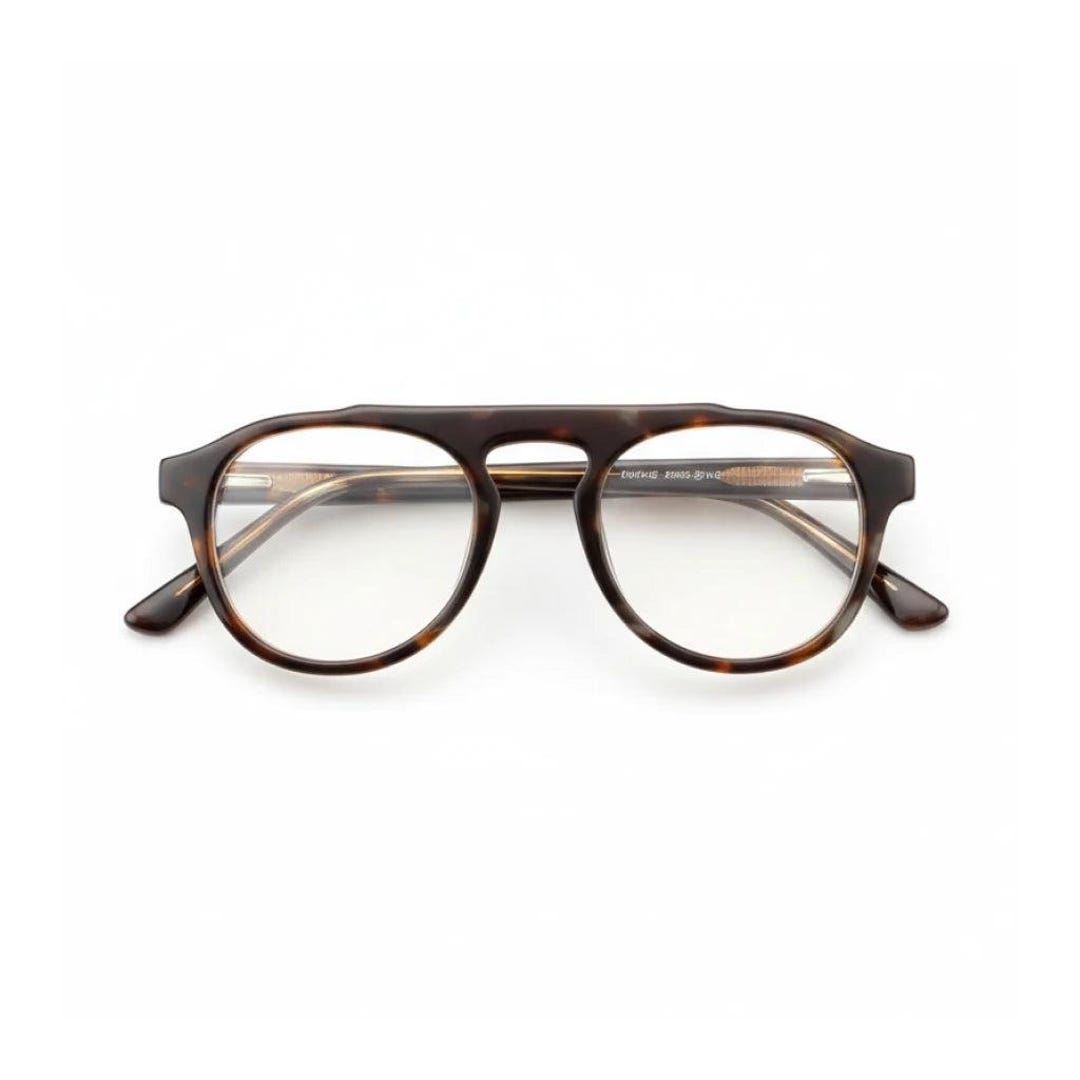 Retro Round Optical Eyeglass Frame - Double Beam Design - Etsy