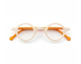 Montura de gafas redonda retro con bisagras de resorte - Modelo 5802