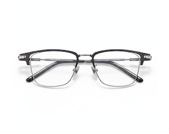 149mm Titanium Eyeglass Frame - Retro Business Optical Prescription Frame ST02