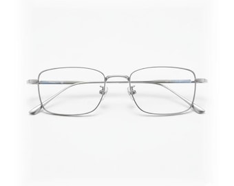 Reiner quadratischer Brillenrahmen aus Titan - Unisex Optisch