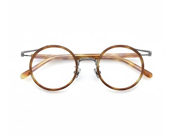 Retro Round Titanium Eyeglass Frames - Ultra Light Optical Prescription Glasses