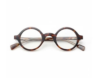 Montura redonda retro para gafas: gafas graduadas ultraligeras