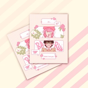 MINI 4&quot; X 6 Print - Love at first sight - Romantic - Cute Couple - Original - Love Letter - Aesthetic Kawaii - Dorm Room Decor - Wall Art