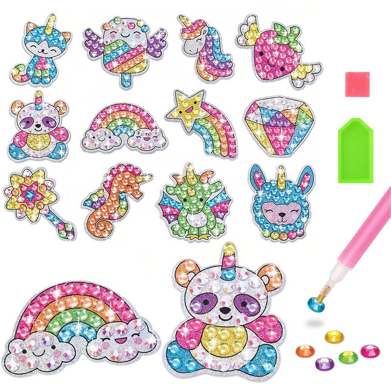 Diamond Art for Kids, Crafts for Girls Ages 8-12, Gem Arts and Crafts for  Kids Ages 6 8 10 12 for Beginners, Rhinestone Full Drill Diamond Painting  Kits for Kids - 4 Pieces