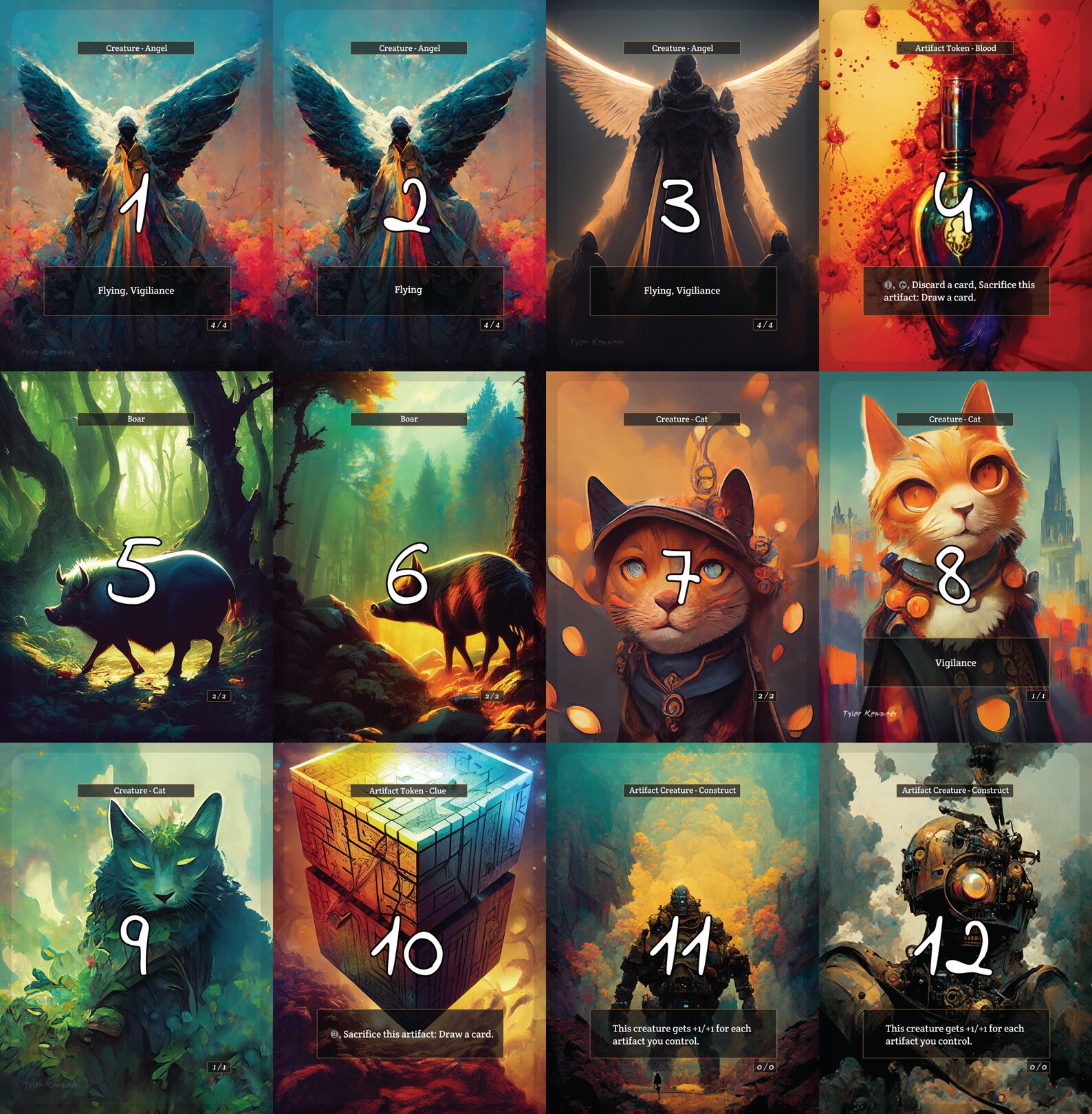 36 Pack of Custom Mtg Tokens Double Sided Foil or Nonfoil Etsy