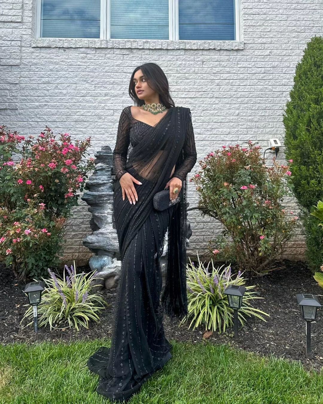 Tara to Mouni: Celebs in gorgeous black sarees