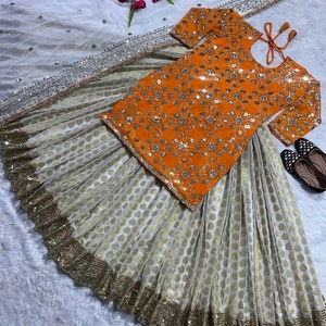 Muslim Yellow Lehenga Choli Designer Indian Outfits, Punjabi Suit EID special Festival Clothing, Salwar Kameez Readymade Partywear image 7