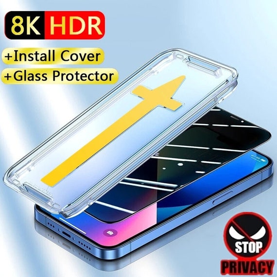 One Click Installation Privacy Screen Protectors For Iphone 13 Etsy