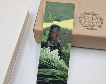 Weird Bookmark, Illustrated Bookmarks, "Spooky Lighthouse" 2-sided Premium Quality Bookish Gift