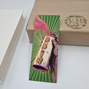 Ubik Bookmark, Scifi Bookmarks, Philip K. Dick 2-sided Illustrated, Premium Quality Bookish Gift