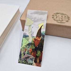 Mushroom Gnome Bookmark, Psychedelic Bookish Gift