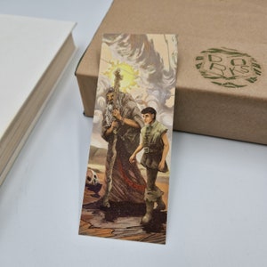 Marcador Riftwar, Marcadores de fantasía, "Pug y Kulgan" Ilustrado a 2 caras, Regalo de libro de calidad premium