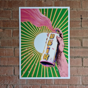Ubik Poster, Sci-Fi Poster, Philips Kunstdrucke, A3, A2, Kunstwerk von Adam Beckett