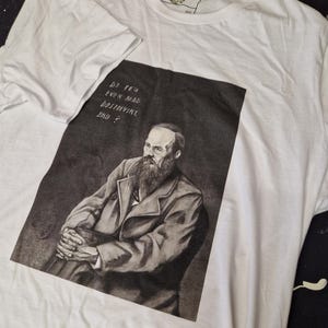 Dostoevsky T-Shirt, Literary Tees, Bookish Gift, Book Merch, Fyodor Dostoevsky, Unisex