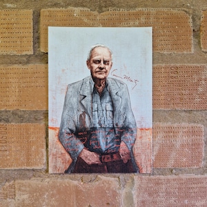 Cormac McCarthy Art Print, Fine Art Framed Portrait Giclée Prints A5, (Full Colour Version) Artwork by Adam Beckett