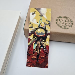 Pulp Sci-Fi Illustrated Bookmark, 2-sided, Retro Science Fiction