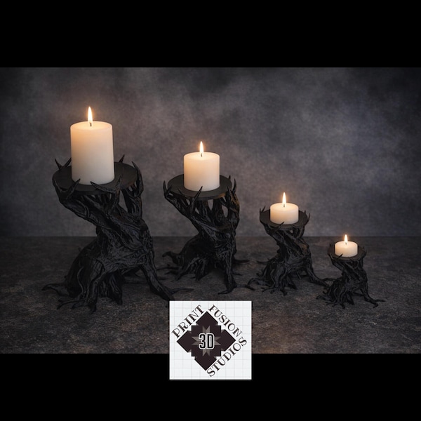 Spooky Dead Tree Candle Holder, Gothic Halloween Decor, Creepy Witchy Centerpiece, Haunted Forest Candle Stand, Dark Aesthtic, FREE SHIPPING