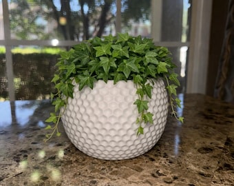 Golf Ceramic Planter. Pencil Holder Desk Organizer. Japan. Retro