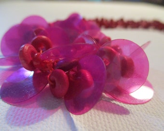 red sequin necklace