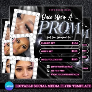 Prom Booking Flyer, Prom Appointments Flyer, Homecoming Flyer, Book Now Flyer, Prom Deals Hair, Makeup Flyer, Hair Flyer, Nails Flyer