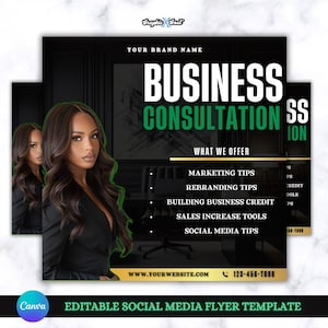 Business Consultation Flyer, Business Flyer, Business Coaching, Entrepreneur Flyer, Credit Repair Flyer, Coaching Flyer, Coaching Template