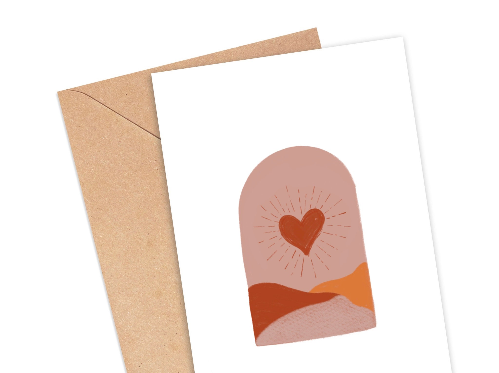 Printable Valentine Greeting Card Vday Card Boho Blank Card Digital Download Cute Valentines