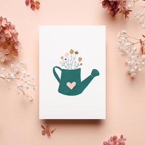 Tarjeta de felicitación imprimible con flores para ella / Tarjeta de amor por la jardinería para mamá / Tarjeta del Día de la Madre / Tarjeta de naturaleza / Tarjeta para regalo / Tarjeta para Nana.