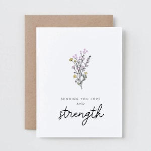 Carte de voeux imprimable d'encouragement | Carte de sympathie numérique | Je pense à vous | carte de condoléances | Carte de deuil et de perte.