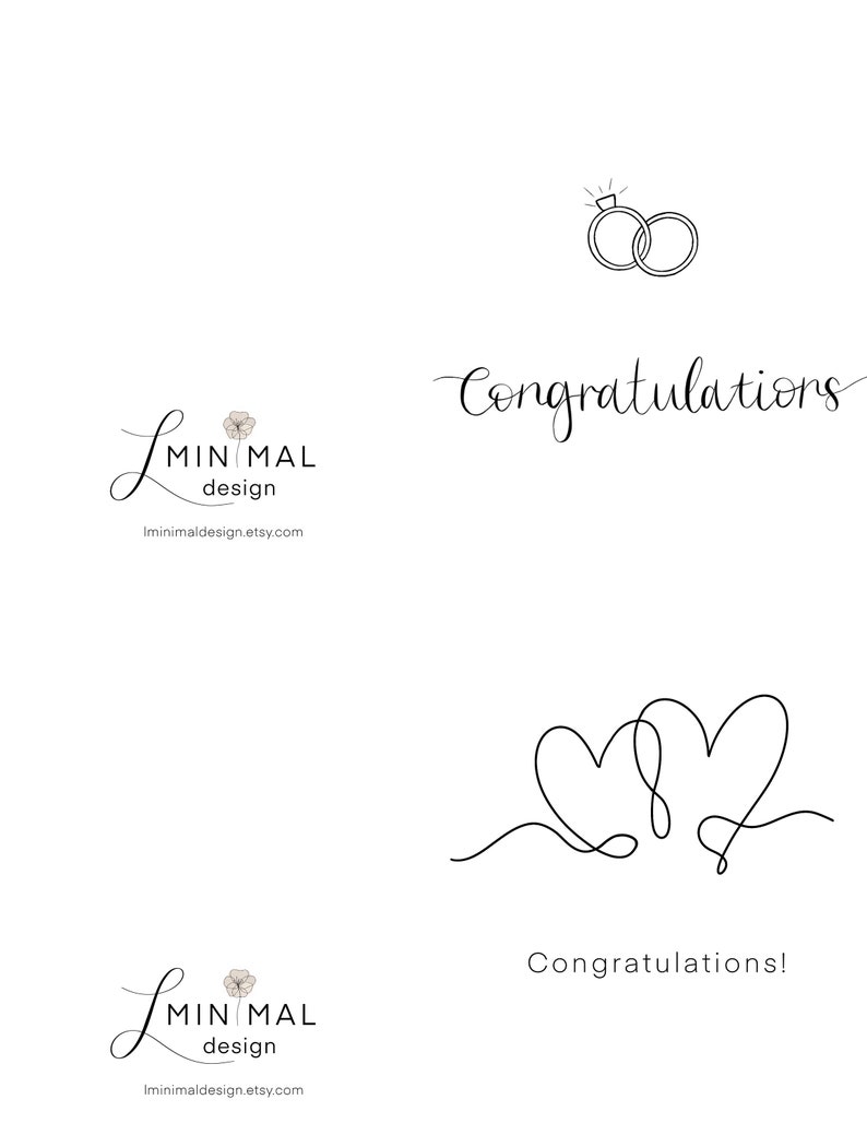Printable Wedding Cards Cards for Wedding Gift Engagement - Etsy