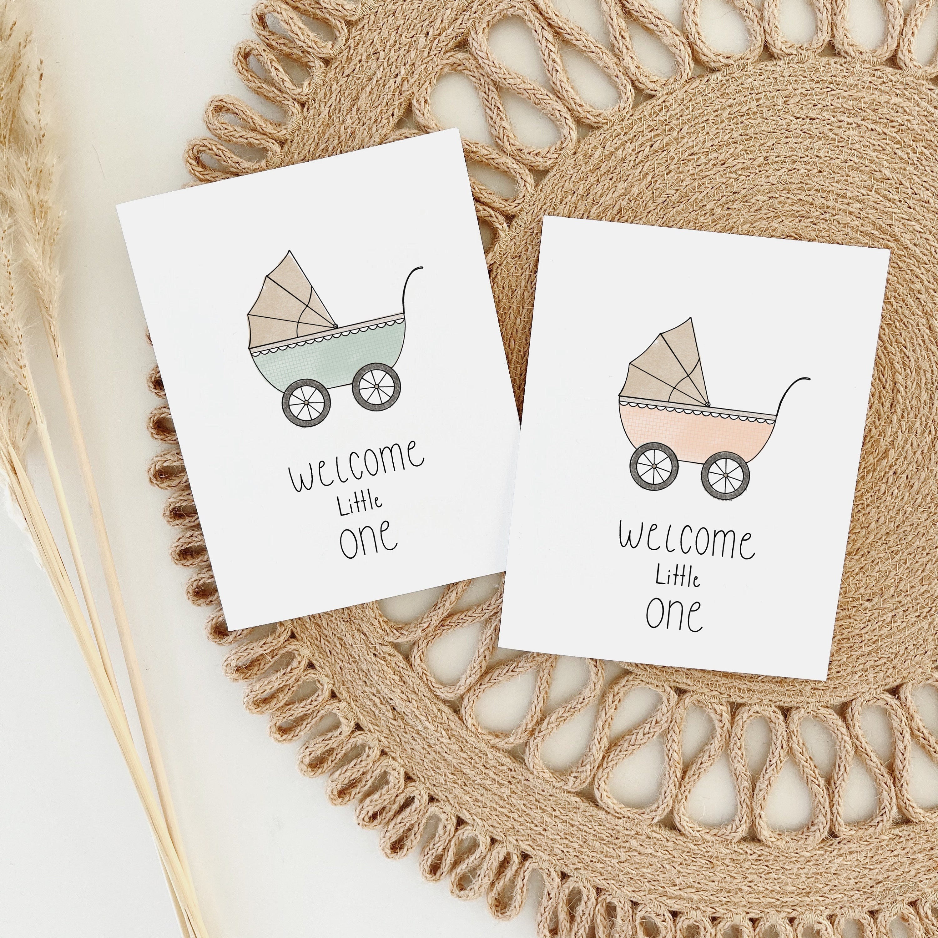 Printable Baby Shower Card Welcome Baby Card Print at Home - Etsy