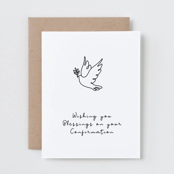 Confirmation greeting card, printable cards, simple religious card, Lutheran card, dove, spiritual card, faith card, downloadable cards.