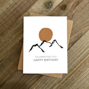 Cartão de aniversário para impressão para ele | Cartão de aniversário digital para marido | Cartão de aniversário de aventura ao ar livre para filho | Download instantâneo | Simples.