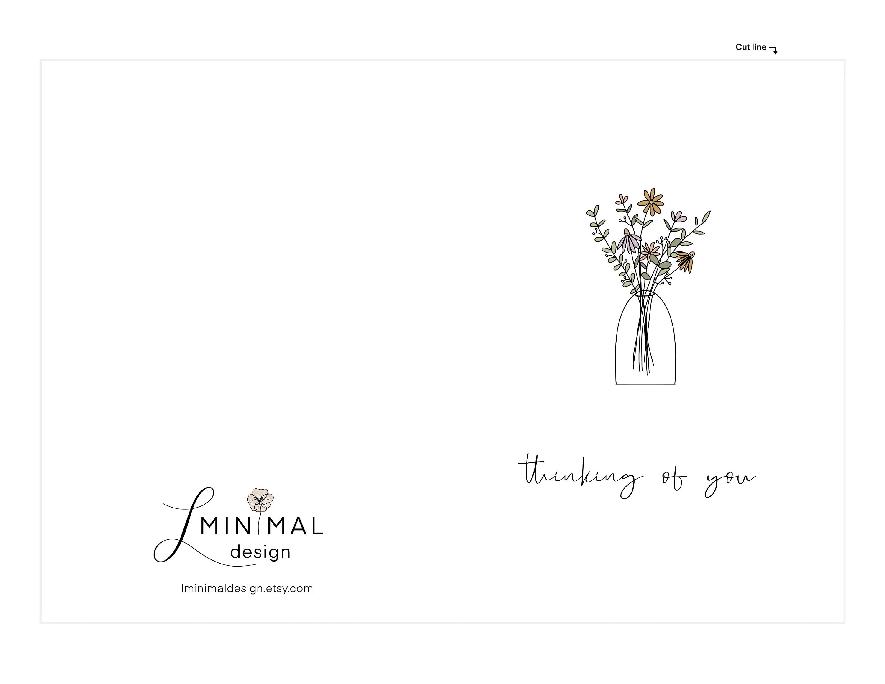 Printable Thinking of You Greeting Cards | Digital With Sympathy Card ...