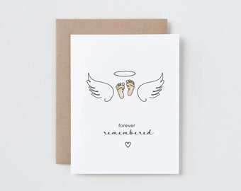 Printable Baby Loss Card, Stillborn, Sympathy Card, Forever Remembered, Angel Baby, Miscarriage Card, Thinking of you, Sorry for your Loss.