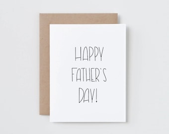 Printable Father’s Day Card | Happy Father’s Day Card | Blank Fathers Day Card Download | Digital Instant Download | Plain Card