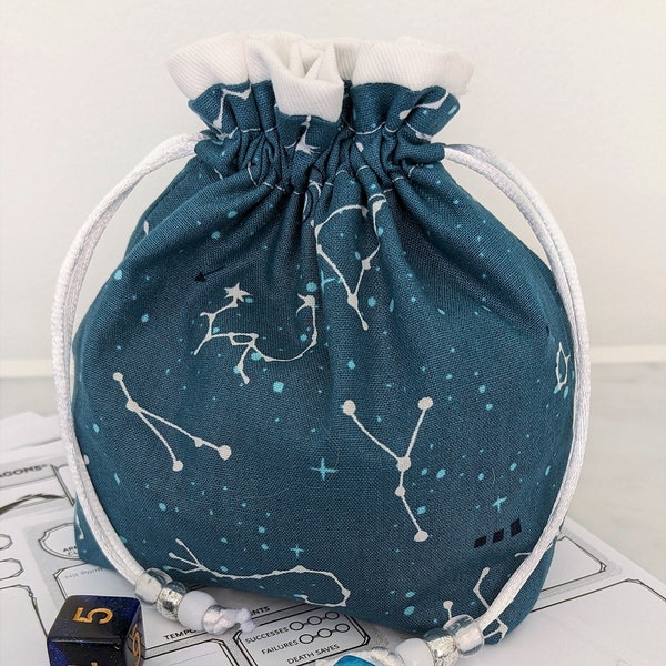 Blue Constellations Dice Bag