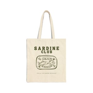 Sardine Club Cotton Canvas Tote Bag
