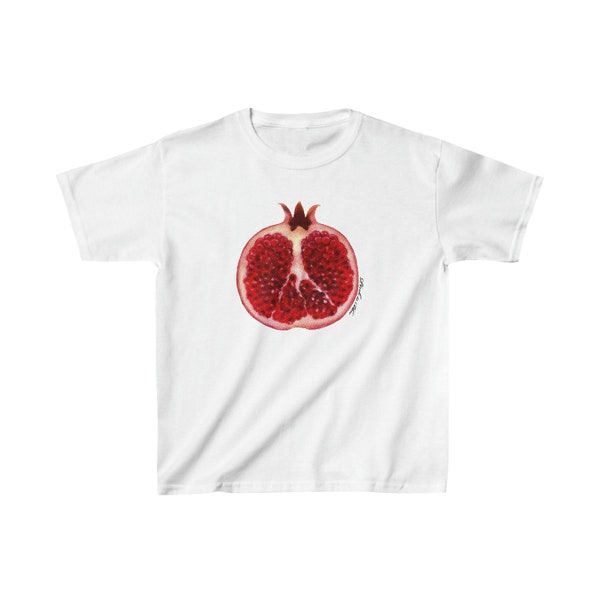 pomegranate graphic baby tee - fruit design fitted shirt