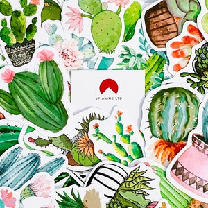 Succulent Oasis Succulent-stickerset Botanische stickers Plantenliefhebbers Op de natuur geïnspireerde ambachten Groene duim