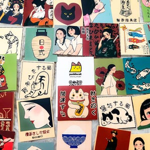 10 NIEUWE stickers in Japanse stijl