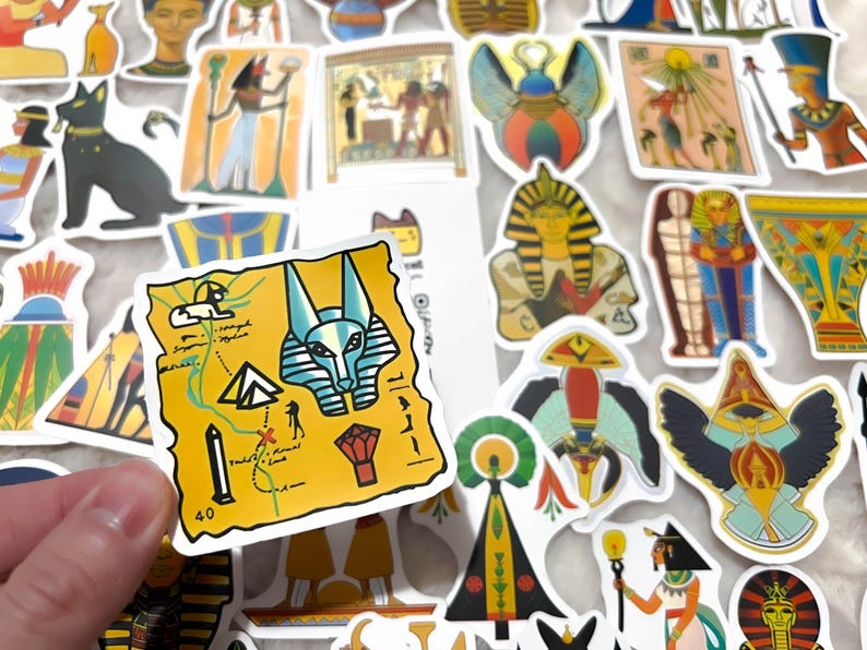 10 Ancient Egyptian Sticker Pack - Mythology and Pharaohs Collection - Etsy