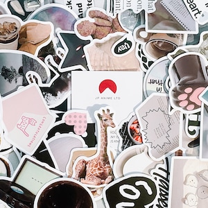 Carino quotidiano bianco nero tono colore collezione adesivi casuali set! Adesivo VIYNL impermeabile riutilizzabile di alta qualità! Adesivo per laptop
