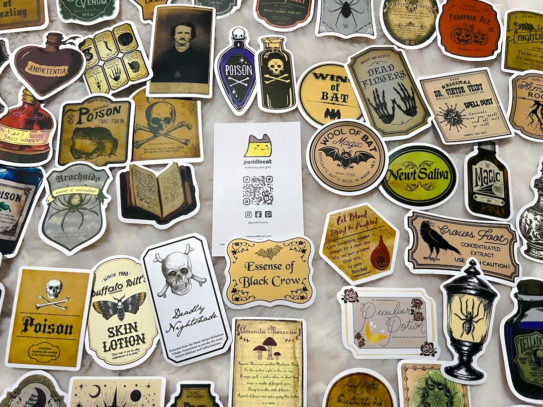 Vintage Potion Label Sticker Pack - Witchcraft and Magic Aesthetic ...